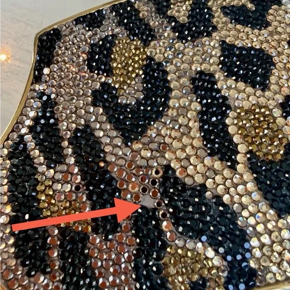 Judith Leiber Couture Minaudières Leopard Crystal Clutch with Shoulder Strap - Picture 13 of 15